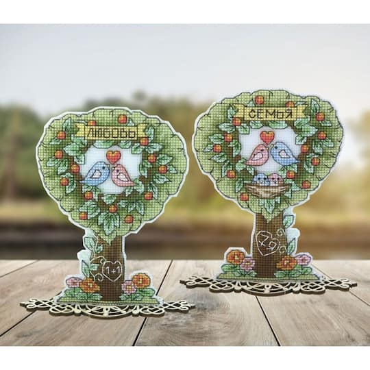 Crystal Art Plastic Canvas Counted Cross Stitch Kit Amulets Family Tree